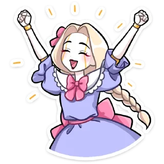 Телеграм стикер 🥳 Кукла Алиса • @TgSticker