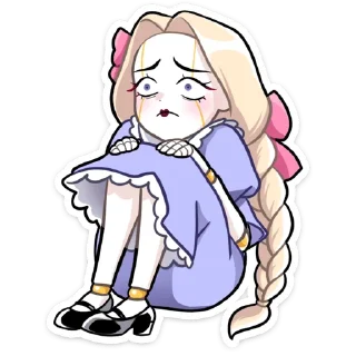 Телеграм стикер 😖 Кукла Алиса • @TgSticker