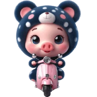 Telegram sticker 🛵 Свинюшки-медведи @Nyasticks
