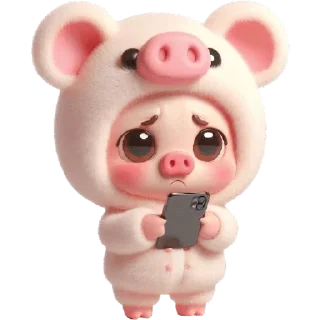 Telegram sticker 📲 Свинюшки-медведи @Nyasticks