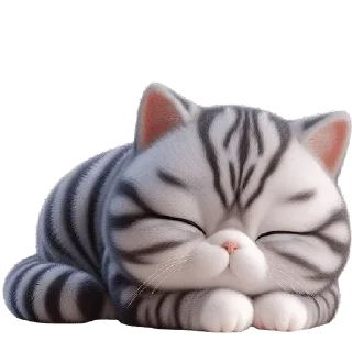 Video sticker 😴 Полосатый котёнок @Nyasticks