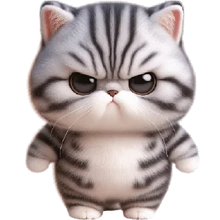 Video sticker 😤 Полосатый котёнок @Nyasticks