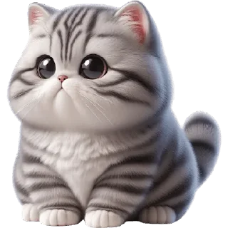 Telegram sticker 😳 Полосатый котёнок @Nyasticks