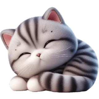 Telegram sticker 😴 Полосатый котёнок @Nyasticks