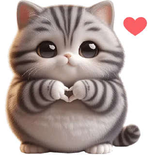 Telegram sticker 🫶 Полосатый котёнок @Nyasticks