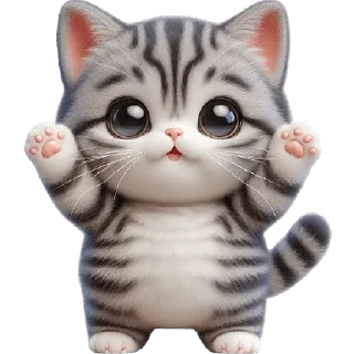 Video sticker 🤗 Полосатый котёнок @Nyasticks