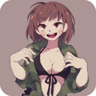 Telegram sticker 👄 Chara R34