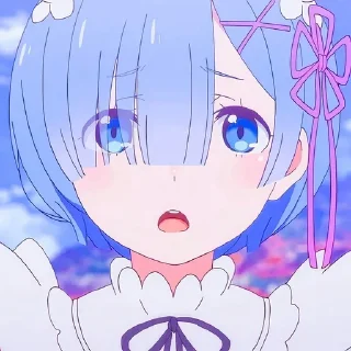 Telegram sticker 😱 Re Zero @animestickersii