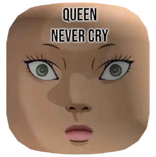 Telegram sticker 🤩 queen never cry @premiuss