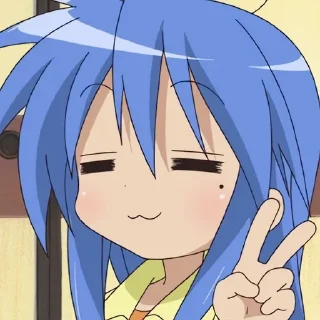 Telegram sticker ✌️ Konata Izumi :: @fStikBot