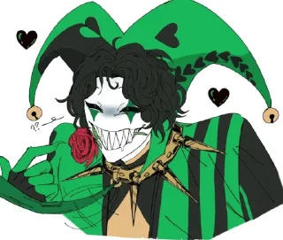 Telegram sticker 💚 Арлекинчик-Мандаринчик | создатель @KoShIk_MoShIk_228 @TgEmodziB