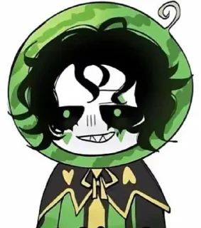 Telegram sticker 💚 Арлекинчик-Мандаринчик | создатель @KoShIk_MoShIk_228 @TgEmodziB