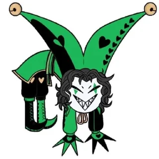 Sticker 💚 Арлекинчик-Мандаринчик | создатель @KoShIk_MoShIk_228 @TgEmodziB