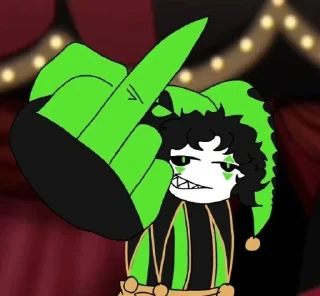 Telegram sticker 💚 Арлекинчик-Мандаринчик | создатель @KoShIk_MoShIk_228 @TgEmodziB