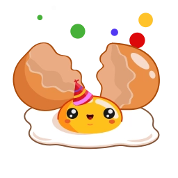 Телеграм стикер 🥳 Egg Yolk