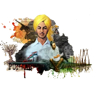 Telegram sticker 🇮🇳 Bhagat Singh @PunjabiSticker