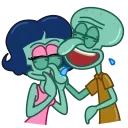 Sticker 😂 Squidward & Squilvia