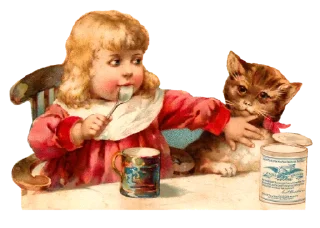 Telegram sticker 🍽 vintage postcard