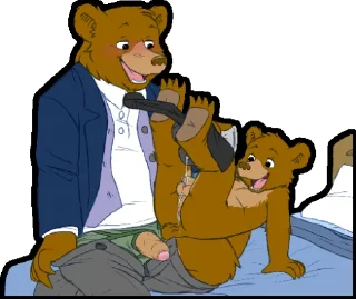 Telegram sticker 🐻 Cub pervs