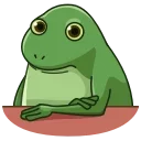 Telegram sticker 😐 Concerned Froge