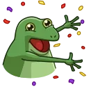 Telegram sticker 🥳 Concerned Froge