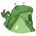 Telegram sticker 👌 Concerned Froge