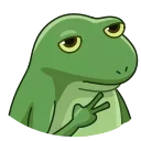 Telegram sticker ✌️ Concerned Froge