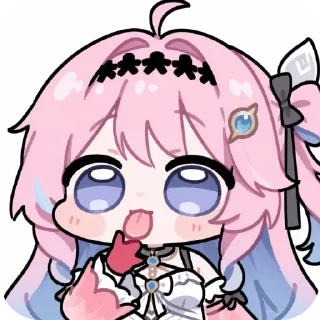 Telegram sticker 😛 Denia One Love! Chibi! :: By @Zxc_Scary