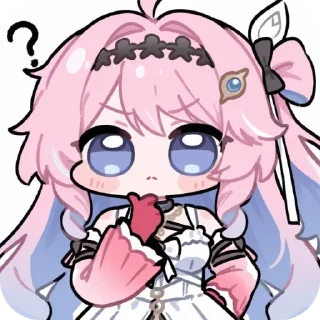 Telegram sticker 🤔 Denia One Love! Chibi! :: By @Zxc_Scary