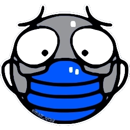 Sticker 😷 Синячок @emoji_gray