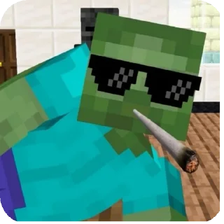 Telegram stiker 🔳 Monster school meme @HarryError582