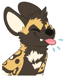 Sticker 😝 African Wild Dogs by Pulexart.com