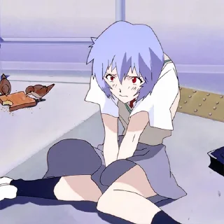Telegram sticker 😳 rei ayanami by @piedterre
