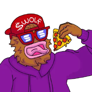 Video sticker 🍕 $WOLF Animated Stickers - by @osnovoco