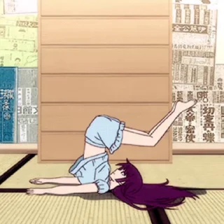Video sticker 💜 Хитаги Сэндзёгахара @monogatarianime