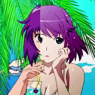 Video sticker 💟 Хитаги Сэндзёгахара @monogatarianime