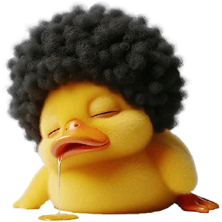 Telegram stiker 😵‍💫 Афро селезень @Nyasticks2