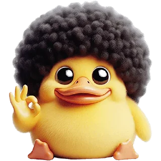 Telegram stiker 👍 Афро селезень @Nyasticks2