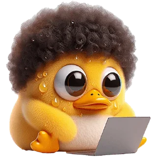 Telegram stiker 😳 Афро селезень @Nyasticks2