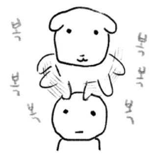 Telegram sticker 😀 듀.. 가나디 3 (feat. 공룡이)