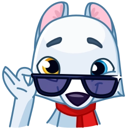 Телеграм стикер 😎 Arctic Fox