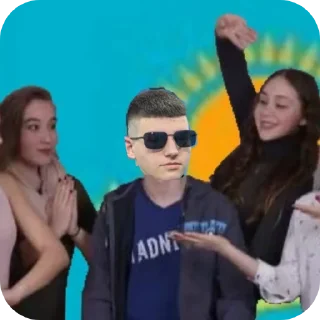 Telegram sticker 😎 богоподобные казахи 🇰🇿🏳️‍🌈