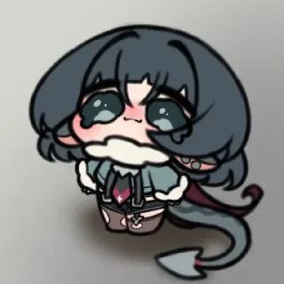 Telegram sticker 😭 Chibi Jane Doe