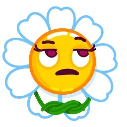 Телеграм стикер 🙄 Daisy Romashka