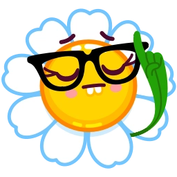 Телеграм стикер 🤓 Daisy Romashka