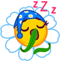 Telegram sticker 😴 Daisy Romashka