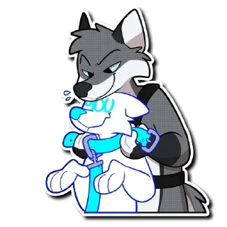 Telegram sticker 🐶 Droid horny