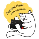 Telegram sticker 😺 QR-cat by monobank