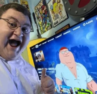 Telegram sticker 😇 Peter Griffin Fortnite
