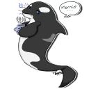 Sticker ☕ Teeka Orca by Teeka